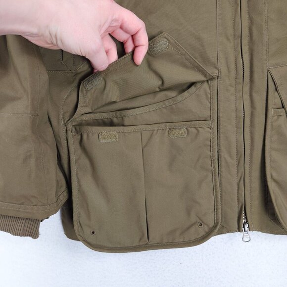 Eddie Bauer Jacket Mens Small Green Sport Shop Weather Edge Hooded Field Utility - Picture 5 of 16